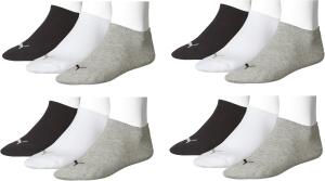 PUMA Unisex Sneaker Sportsocken 12 x Paket (35-38,...