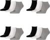 PUMA Unisex-Sneaker-Socken (3 Paar), Grau, Weiß, Schwarz, 12 Pair 47/49