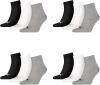 PUMA 12 Paar Unisex Quarter Socken Sneaker Gr. 35-49 für Damen Herren Füßlinge, Farbe:882 - Grey/White/Black, Socken & Strümpfe:43-46