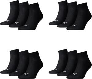 PUMA Socken Quarter 12er 47/49 Black