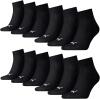 Puma Herren Quarters Sportsocken 12er Pack, Schwarz, 47-49