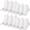 12 Paar Puma Damen und Herren Quarters Sportsocken (35/38, White)
