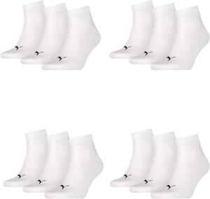 Puma Quarters 12er Pack Sport-Socken, Herren, Weiß