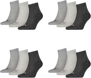 PUMA Unisex Quarters Socken 12er Pack (3 Paare)...