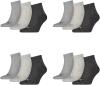 PUMA 12 Paar Unisex Quarter Socken Sneaker Gr. 35-49 für Damen Herren Füßlinge, Farbe:800 - anthraci/l Mel Grey/m me, Socken & Strümpfe:43-46