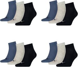 Puma Quarters 3 Paar Sneakersocken 43 532-blau/grau...