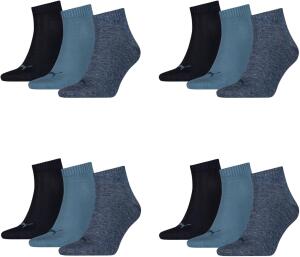 PUMA Unisex Quarter Quarters Socken 12er Pack,...