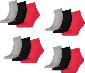 PUMA Unisex Quarter Quarters Socken 12er Pack 39-42,...