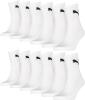 PUMA unisex Sportsocken Tennissocken Kurzschaft Short Crew 231011001 12 Paar, Farbe:Weiß, Menge:12 Paar (4x 3er Pack), Größe:39-42, Artikel:-300 white