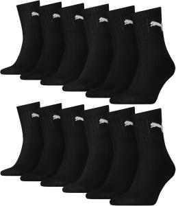 PUMA Unisex Short Crew Socken Basic Sportsocken 12er Pack