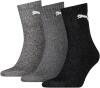 PUMA 12 Paar Socken Short Crew Sportsocken Tennis Socken Gr. 35-49 Unisex, Farbe:207 anthracite/grey, Socken & Strümpfe:43-46