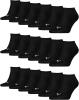 PUMA unisex Sneaker Socken Kurzsocken Sportsocken 261080001 18 Paar, Farbe:Schwarz, Menge:18 Paar (6x 3er Pack), Größe:43-46, Artikel:-200 black