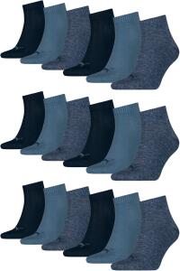 PUMA 18 Paar Unisex Quarter Socken Sneaker Gr. 35-49...