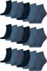 PUMA 18 Paar Unisex Quarter Socken Sneaker Gr. 35-49 für Damen Herren Füßlinge, Socken & Strümpfe:47-49, Farbe:460 denim blue