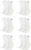 PUMA 18 Paar Sportsocken Tennis Socken Gr. 35-49 Unisex für sie und ihn, Farbe:300 - white, Socken & Strümpfe:43-46
