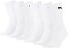PUMA unisex Sportsocken Tennissocken Freizeitsocken Sport Crew 7312 6 Paar, Farbe:Weiß, Menge:6 Paar (2x 3er Pack), Größe:43-46, Artikel:-300 white