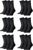 PUMA Unisex Crew Socks Socken Sportsocken MIT FROTTEESOHLE 18er Pack (35/38, Black)