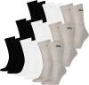 PUMA 18 Paar Socken Cush Crew Sportsocken Tennis Socken Unisex, Farbe:803 - grey/white/black, Socken & Strümpfe:43-46