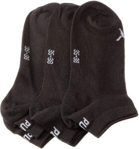 PUMA unisex Sneaker Socken Kurzsocken Sportsocken 261080001 3 Paar, Farbe:Schwarz, Menge:3 Paar (1x 3er Pack), Größe:47-49, Artikel:-200 black