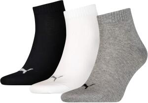 PUMA Plain 3P Quarter Socke, Mehrfarbig...