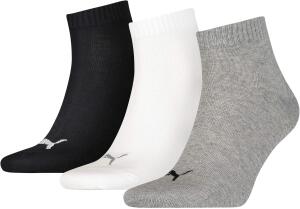 PUMA Plain 3P Quarter Socke, Mehrfarbig...