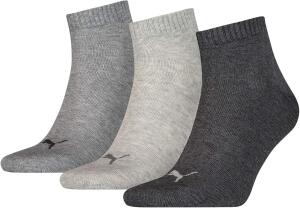 PUMA Unisex Plain 3P Quarter Socke, Grau (Anthrazit/L Mel...