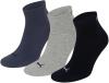 Puma Sneaker Quarter Socken 3Paar Unisex Invisible 251015 Gr. 43-46 blau/grau/dunkelblau