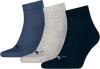 PUMA Unisex Plain 3P Quarter Socke, Blau (Navy), (3 Paar Pack) 43-46