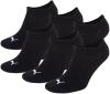 PUMA Unisex Sneaker Sport Socken Sportsocken Füsslinge 251025 im 6er Pack (6Paar = schwarz, 6 Paar - 39/42)