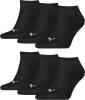PUMA Unisex Sneaker Sport Socken Sportsocken Füsslinge 251025 im 6er Pack (schwarz, 47-49)