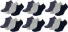 null Unisex Sneaker Socken (3er Pack), Marineblau/Grau/Nachtschattenblau, 2.5-5