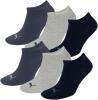 PUMA Unisex Sneakers Socken Sportsocken 6er Pack (navy-grey-blue / navy-grey-blue, 35-38)