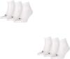PUMA 6 Paar Unisex Quarter Socken Sneaker Gr. 35-49 für Damen Herren Füßlinge, Farbe:300 - white, Socken & Strümpfe:35-38