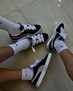 PUMA Unisex Crew Tennissocken Sportsocken Socken für Damen Herren 6 Paar, Farbe:200 - black, Socken & Strümpfe:35-38