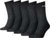 Puma Unisex Crew Socks, Black, 43/46 Pack of 5