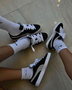 PUMA Unisex Crew Tennissocken Sportsocken Socken für Damen Herren 6 Paar, Farbe:200 - black, Socken & Strümpfe:47-49