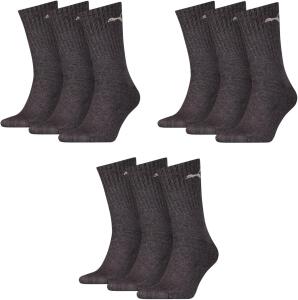 PUMA 9P Unisex Sportsocken für Herren, anthrazit,...