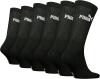 PUMA Unisex Crew Tennissocken Sportsocken Socken für Damen Herren 6 Paar, Farbe:200 - black, Socken & Strümpfe:35-38