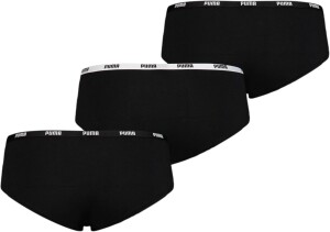 PUMA Damen Unterwäsche Unterhosen 3 Hipsters im Vorteilspack (Black, XL)