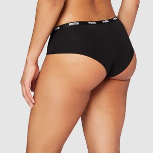 PUMA Damen Puma Womens (5 Pack) Hipster Panties, Black/White, M EU