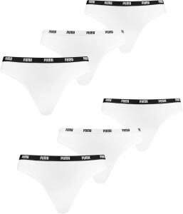 PUMA 6er Pack Damen Unterwäsche Slip Iconic Strings,...