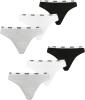 PUMA Damen Unterwäsche Unterhosen 6 String Thong (2x3) im Vorteilspack (White/Grey/Black, XL)