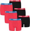 PUMA 6 er Pack Boxer Boxershorts Men Herren Unterhose Pant Unterwäsche, Farbe:786 - Red/Black, Bekleidungsgröße:XL