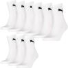 PUMA Basic Short Crew Unisex Sporsocken im Farbmix. 9 Paar (39/42-9 Paar, weiß)