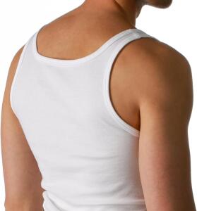Mey Herren Unterhemd - Noblesse 2800 - Weiß - Größe 7 - Shirt aus reiner Baumwolle - Tank Top ohne Seitennähte - Feinripp - Maschinenwäsche bis 95 Grad