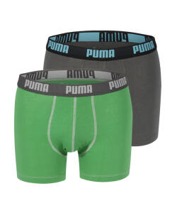 Boxer Short 2-Pack Puma Basic medium green/dark shadow